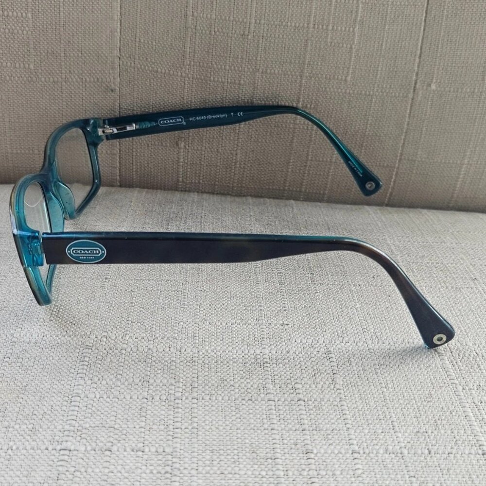 Coach Brooklyn Glasses Frame Dark Brown/Teal Tone Eyewear HC6040 5116 Eyeglasses - Picture 8 of 11